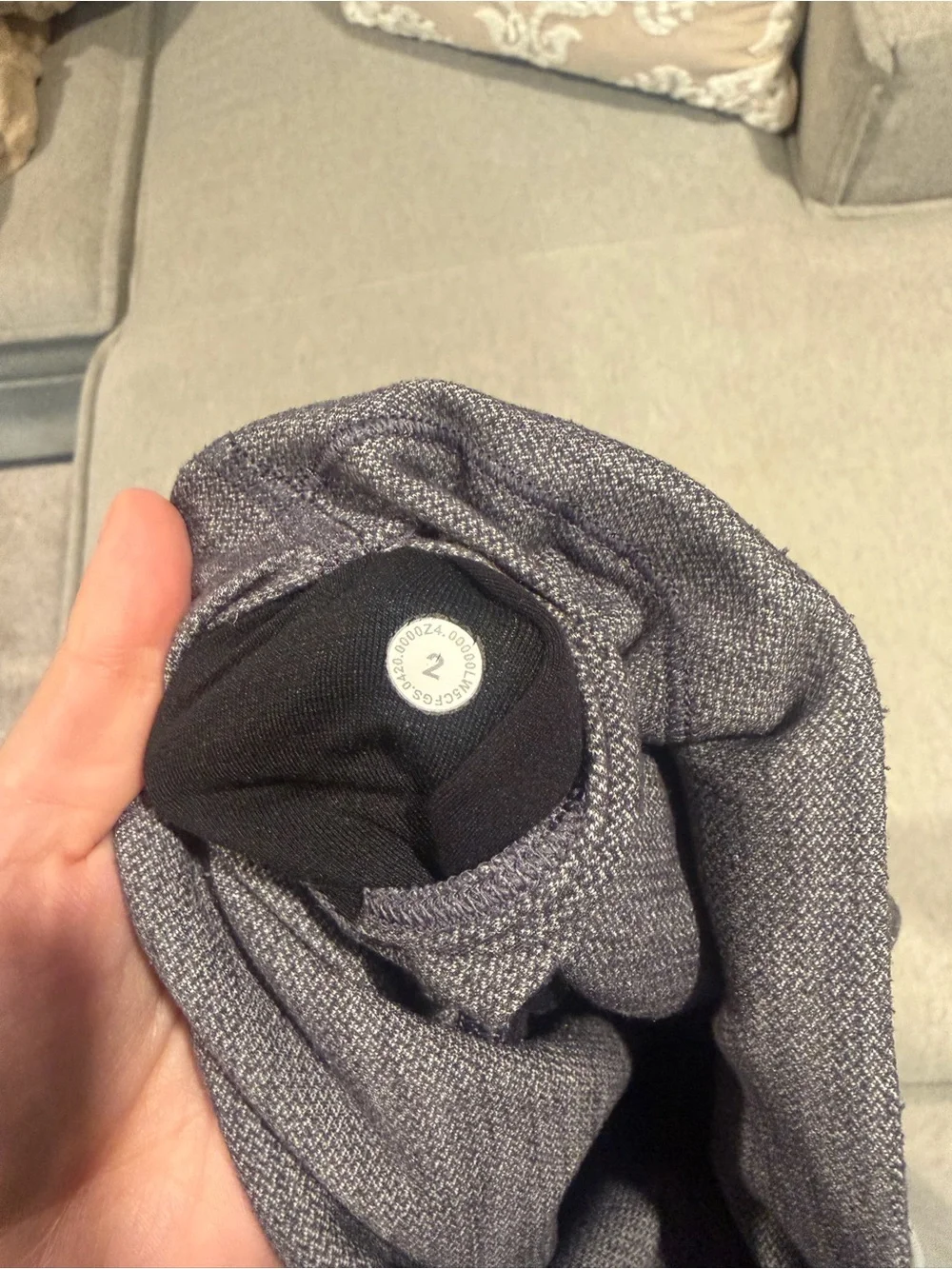 Lululemon High-Rise Gray Leggings And a Tank Top